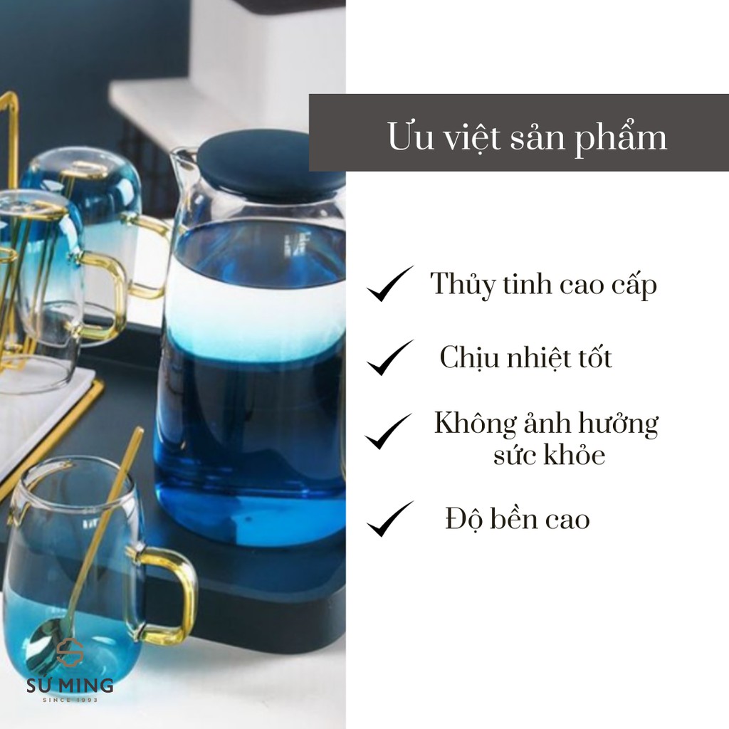 Bộ Bình Cốc Thuỷ Tinh [CAO CẤP] [CHỊU NHIỆT], sang trọng tinh tế, giao hàng an toàn, nhanh chóng.