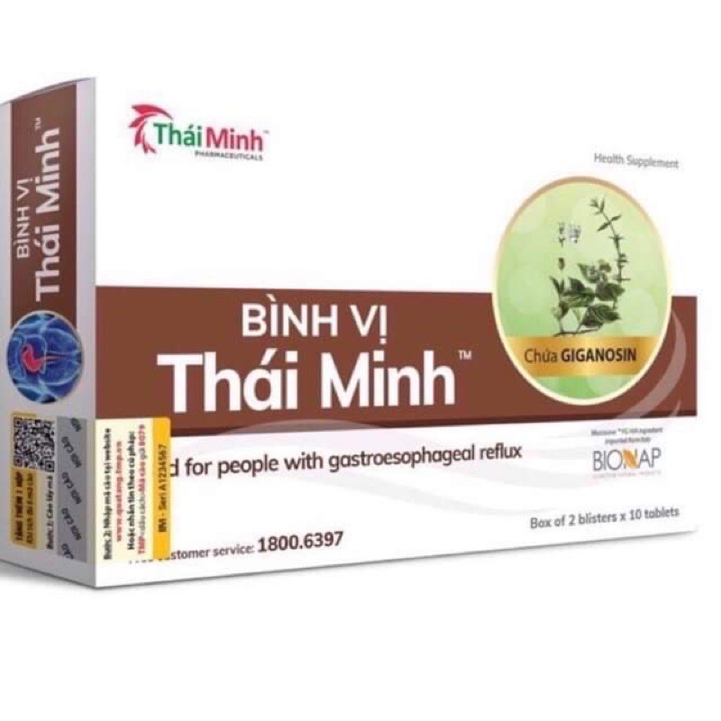 Bình Vị Thái Minh - Giảm Trào Ngược Dạ Dày, Giảm Thiểu Các Biểu Hiện Của Viêm Loét Dạ Dày