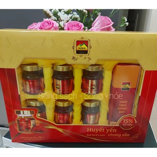 [15% Huyết Yến] Nước Yến Huyết Chưng Sẵn HIMA Hộp 6 lọ 70ml Giúp Hồi Phục Cơ Thể, Tăng Cường Sức Khỏe - Tặng Cafe