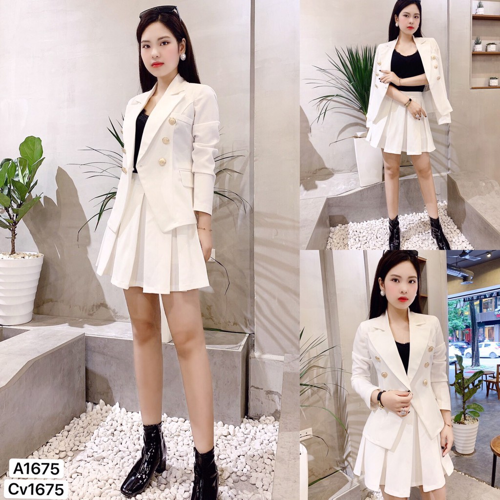 Áo vest trắng A1675 - Đẹp Shop DVC (Kèm ảnh thật trải sàn do shop tự chụp)