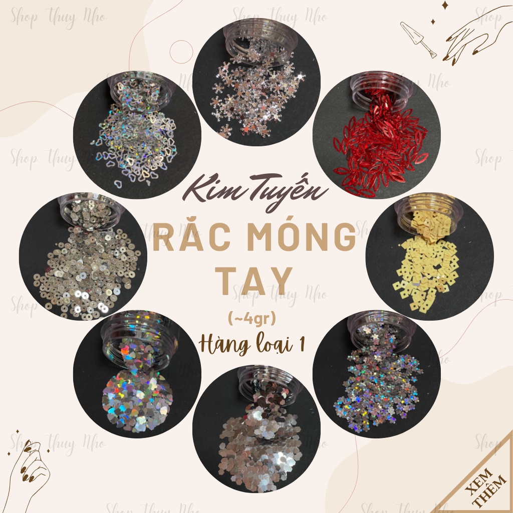 [ẢNH THẬT] Kim tuyến,nhũ đắp móng,rắc móng tay hoạ kiểu trái tim,ngôi sao,bông tuyết trang trí móng tay nghệ thuật nail