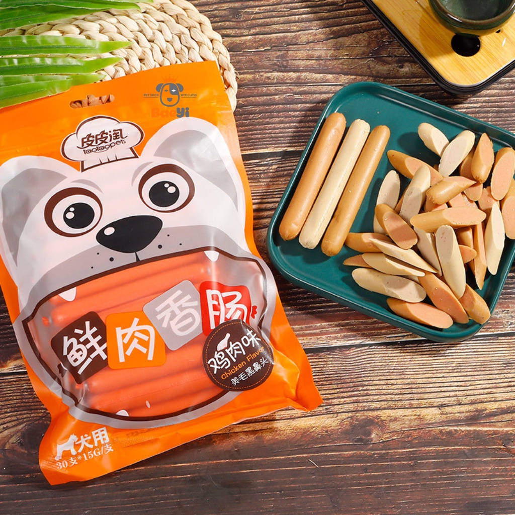 Đồ ăn cho chó, xúc xích cho chó mèo Taotao pet, snack thưởng thú cưng, thức ăn thú cưng BaeYi petshop