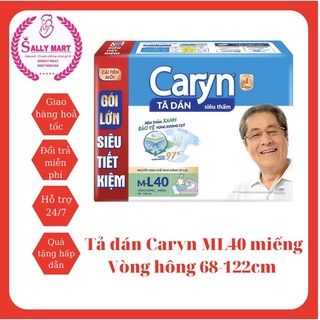 [HOẢ TỐC]Tã Dán Người Lớn Caryn Siêu Thấm Size M40/ML40 Miếng Gói Siêu Tiết Kiệm