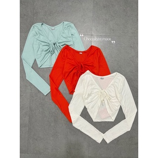 Bae croptop▪️áo croptop khoen tay dài