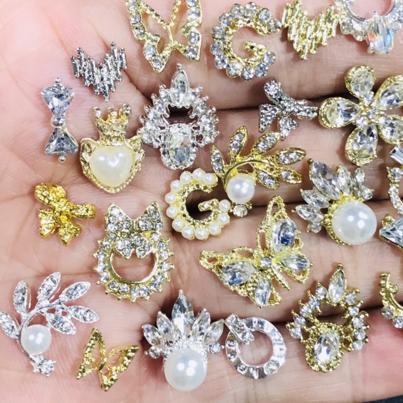 Charm nail-charm nơ hoa 1