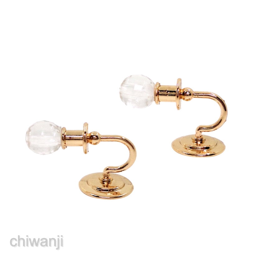 2pcs Alloy Metal 1:12 Scale Mini Wall Lamp Light Dollhouse Accessories