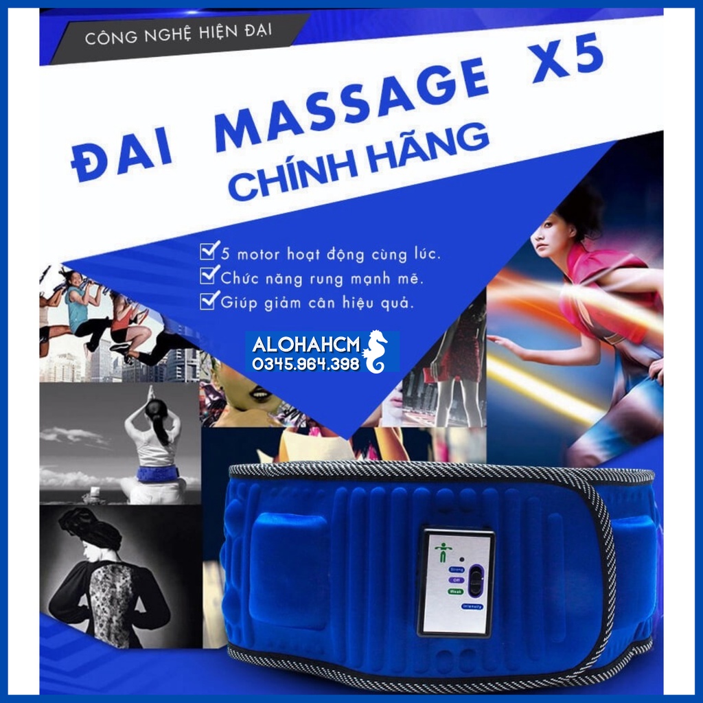 Cách Giảm Béo Bụng, giảm mỡ bụng - Đai Massage Giảm eo, toàn thân X5 đánh tan mỡ thừa, giảm cân hiệu quả, nhanh chóng