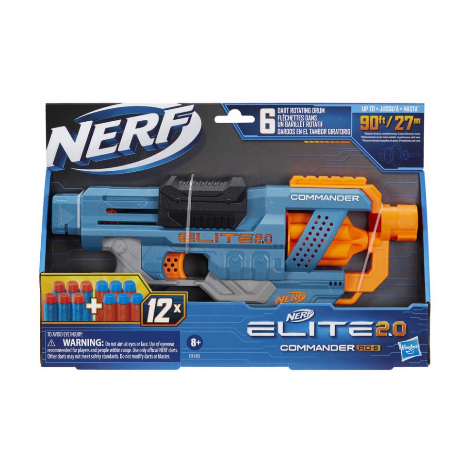 [Hàng Mỹ] [Đồ chơi cho bé] Đồ chơi Nerf N-Strike Elite 2.0 Commander RD-6 phiên bản US cò