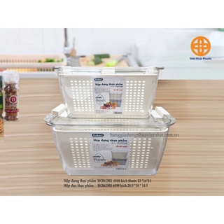 HỘP ĐỰNG THỰC PHẨM HOKORI 6588/6589 - HỘP BẢO QUẢN THỨC ĂN CÓ KHAY THOÁT NƯỚC
