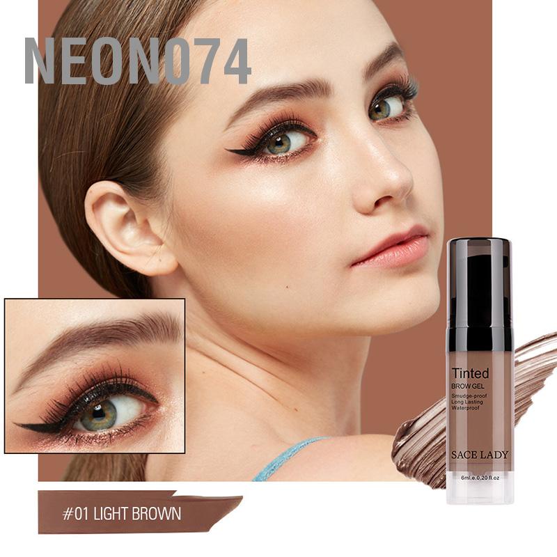 Neon074 Chì kẻ mày trang điểm chân mày lông mày - Mascara tự nhiên không thấm nước lâu dài cho phụ nữ