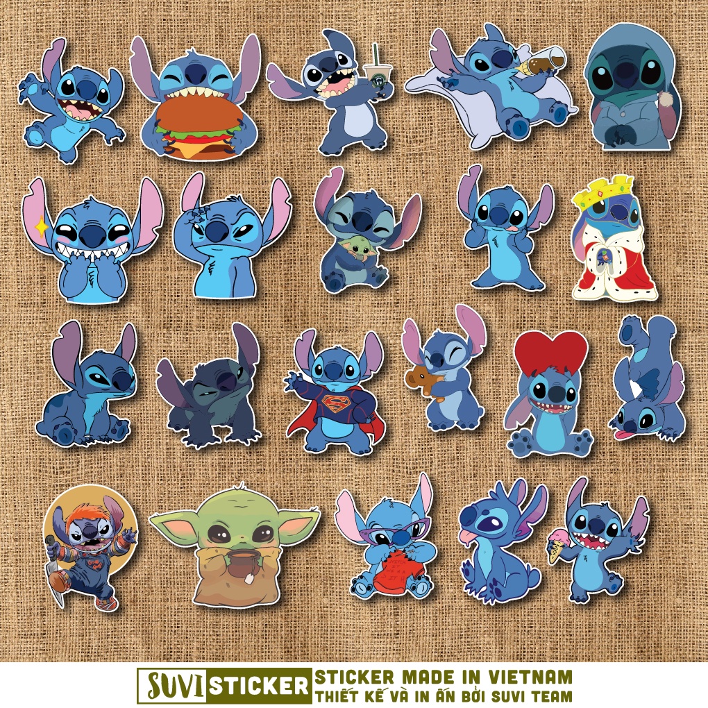 50 Sticker Cute chống nước sticker dán mũ bảo hiểm, laptop, điện thoại, đàn guitar, vali. MSP: NS52