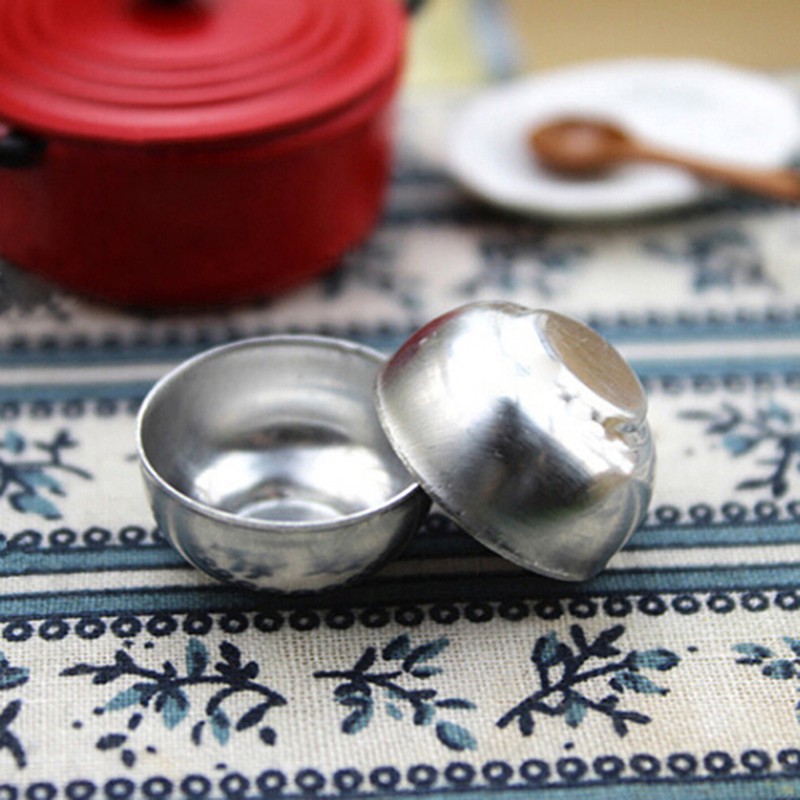 Set 2 Chén Sắt Mini 1: 12 Dùng Trang Trí Nhà Búp Bê diy