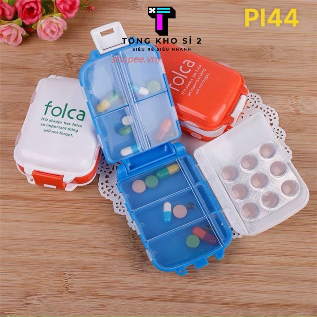 ( CAO CẤP ) Khay Chia Thuốc 7 Ngày FOLCA, Hộp Đựng Thuốc Chia Ngày Mini Tiện Lợi