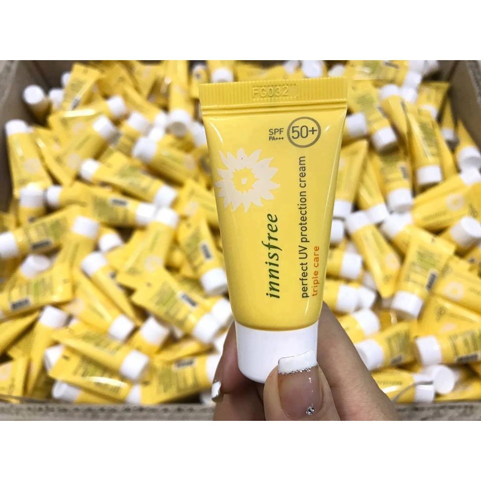 Kem chống nắng mini Innisfree perfect UV protection cream Triple Care SPF50 PA+++