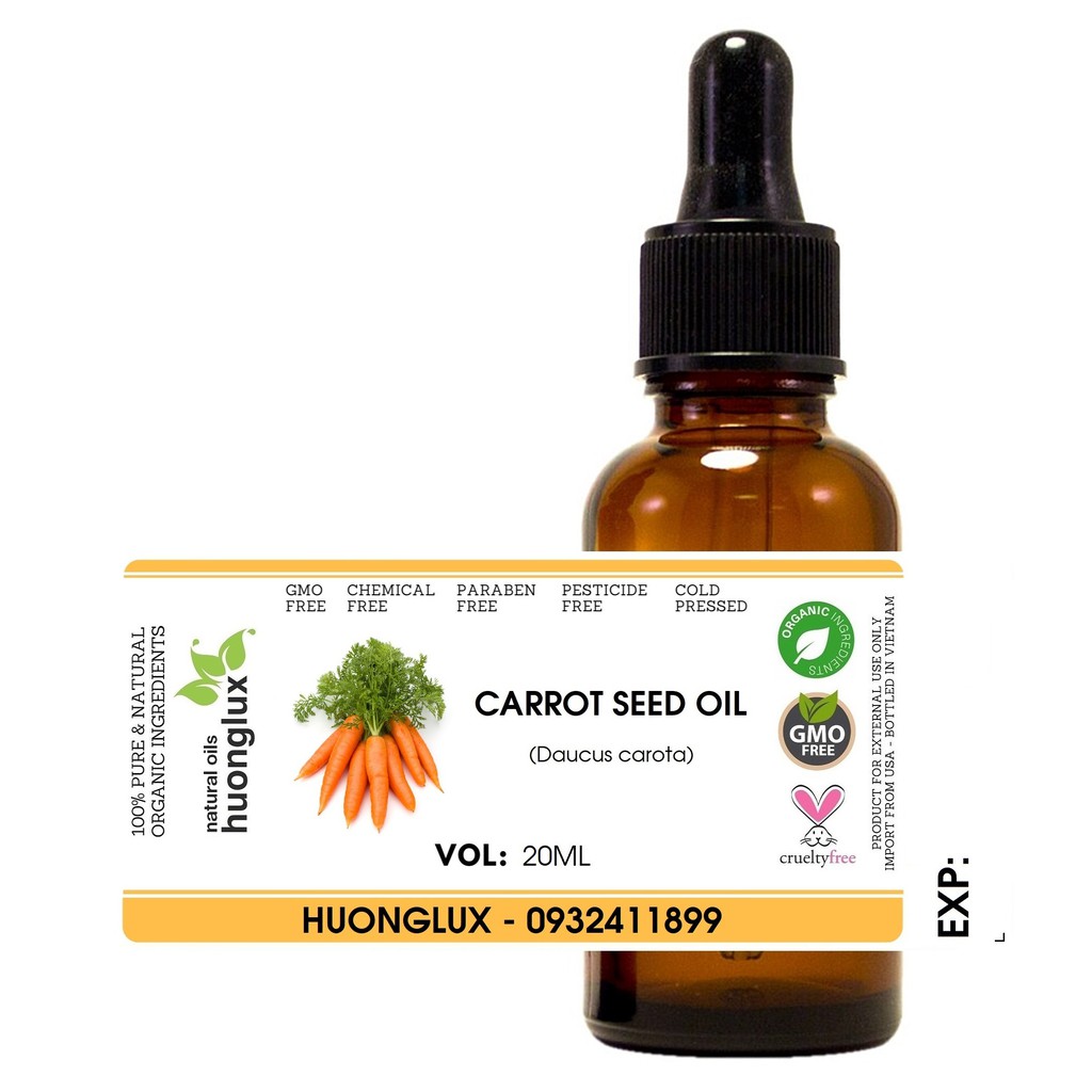 Organic dầu hạt cà rốt Carrot seed oil hữu cơ nguyên chất