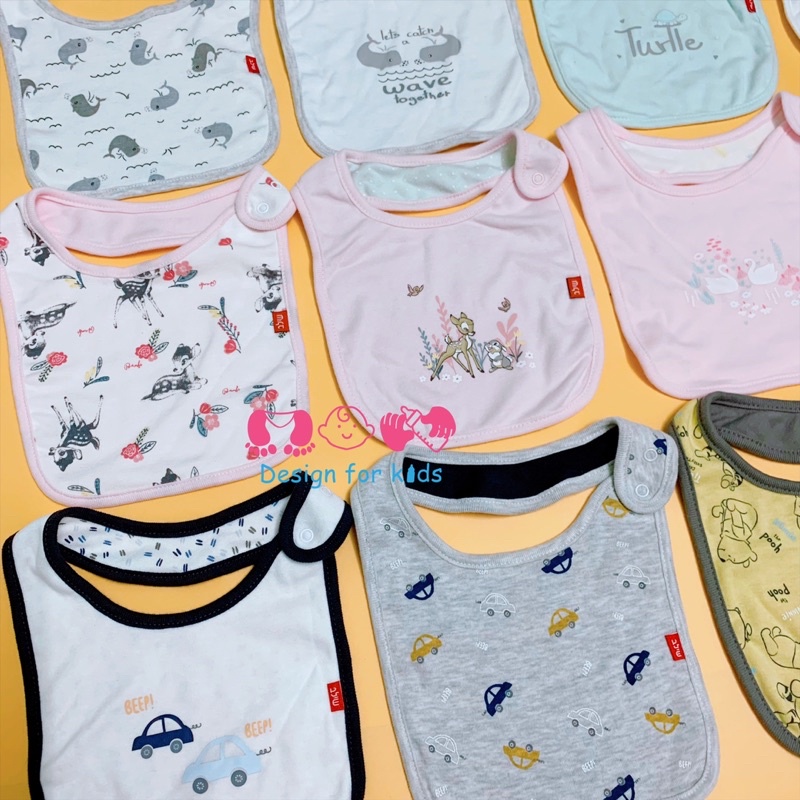 (0-3 tuổi) Yếm vuông đeo cổ vải ORGANIC COTTON cho bé hàng xuất dư MUJI