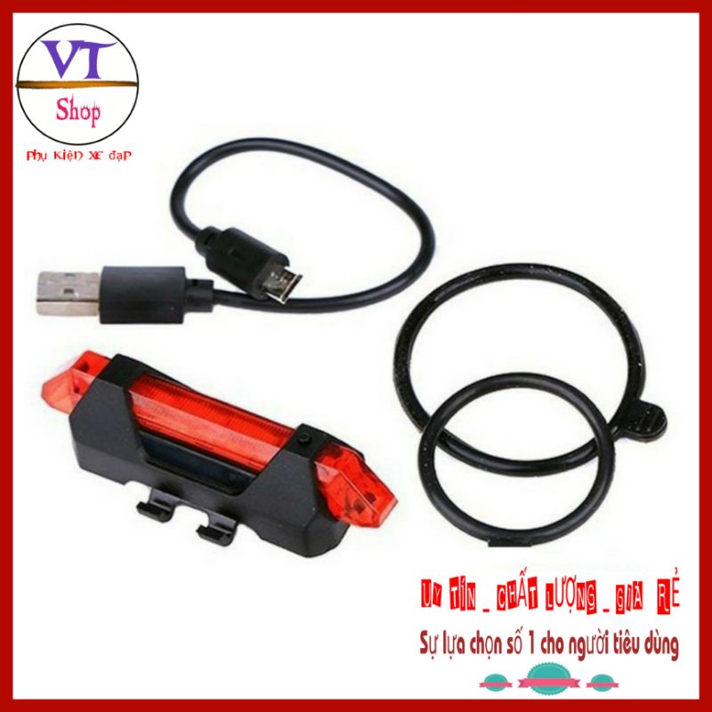 Đèn LED xe đạp sạc USB