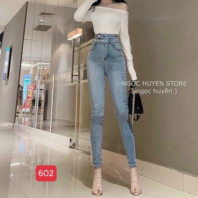 8 MẪU Quần JEAN Nữ Lưng Cao chuần shop VNXK bao đẹp chất lượng ,bó co giãn vải dày mịn( đổi trả nếu không ưng)