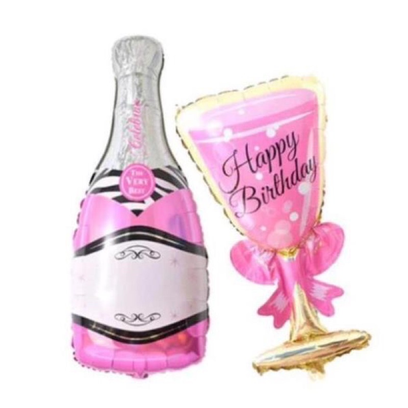 Bóng HPBD Phối 40 Bóng Chai Ly Đủ Mẫu Chuẩn Y Hình(Tặng 1bơm 1keo)