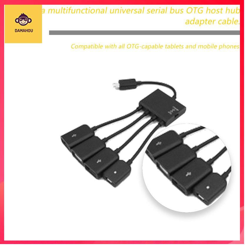 Cổng 4 trong 1 Sạc nguồn Micro USB Cáp OTG HUB cho máy tính bảng điện thoại thông minh