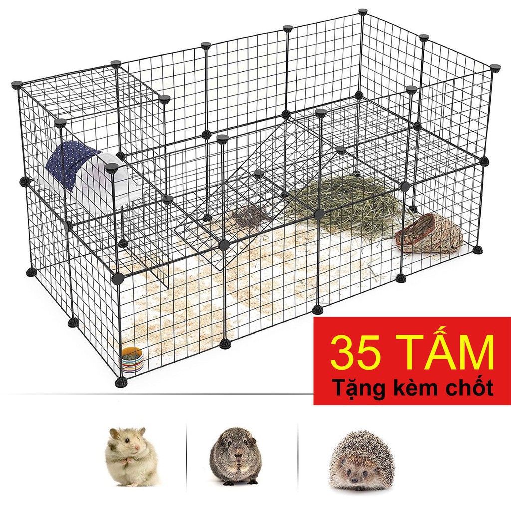 Tấm Lưới Sắt Lắp Ghép Kệ Tủ Chuồng Chó Mèo Đa Năng - Tặng Kèm Chốt
