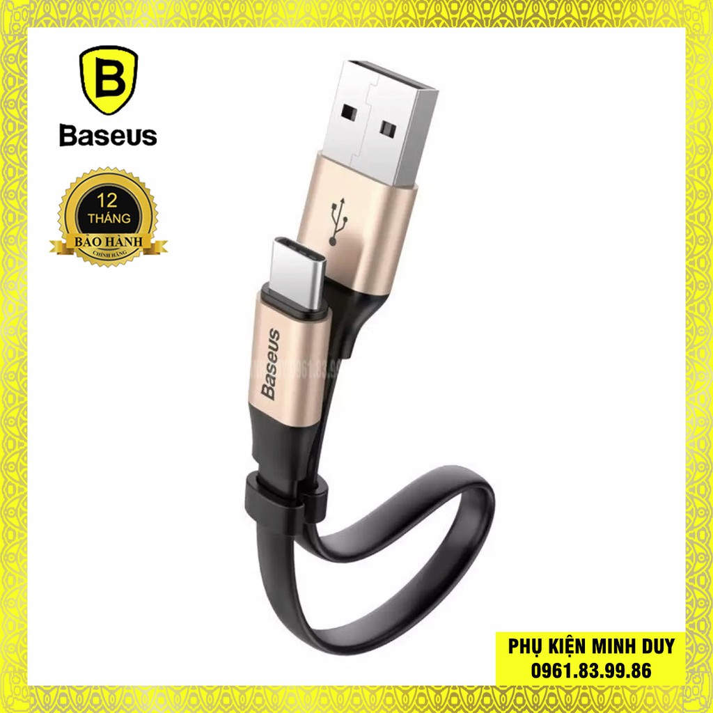 Cáp sạc Baseus Nimble cho Lightning/Type-C dài 23cm/120cm