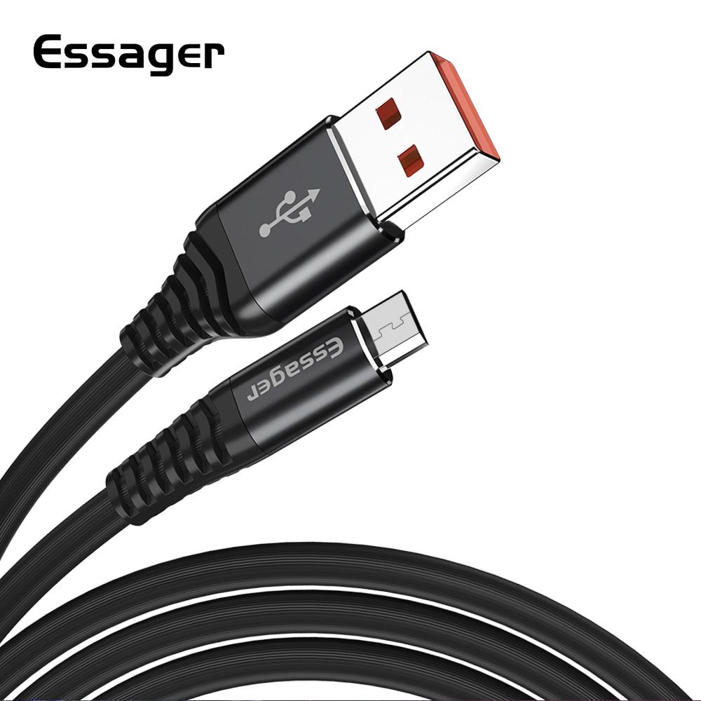USB Cable to Micro USB Essager 5V2! 4A fast charging charger Microusb cable for Xiaomi Redmi 5A Samsung Android Cable