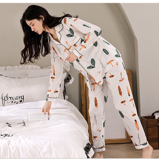 Đồ Bộ Pijama Nữ Dài Tay Cotton Chất Đẹp  Ivy Sweet Home