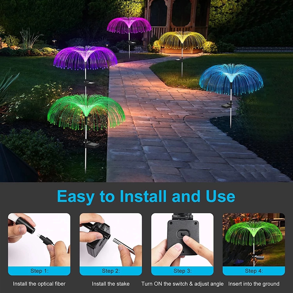 Đèn RGB Chống Thấm Nước Đổi Màu Sử Dụng Năng Lượng Mặt Trời