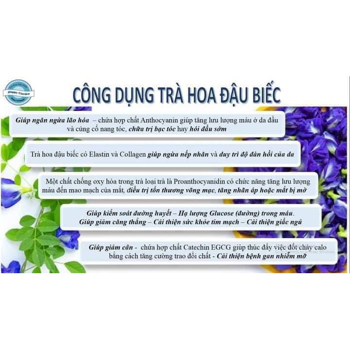 Hoa đậu biếc sấy khô 100gr, làm thức uống detox, làm màu xôi, thanh nhiệt giải độc, hỗ trợ giảm cân