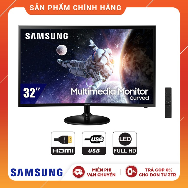 Màn hình máy tính/Tivi Cong Samsung LC32F39MFUEXXV (Model 2019) - Kèm Remote