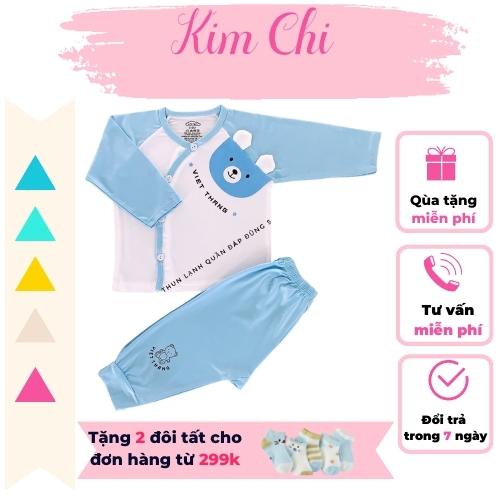 Áo quần sơ sinh dài tay, bộ đồ sơ sinh thun lạnh, quần đáp đũng chất cotton