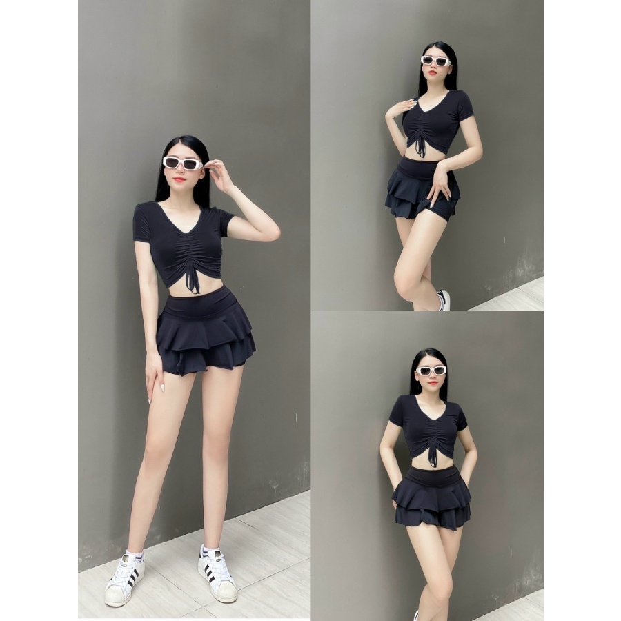 Quần váy 2 tầng tập gym-aerobic siêu xinh
