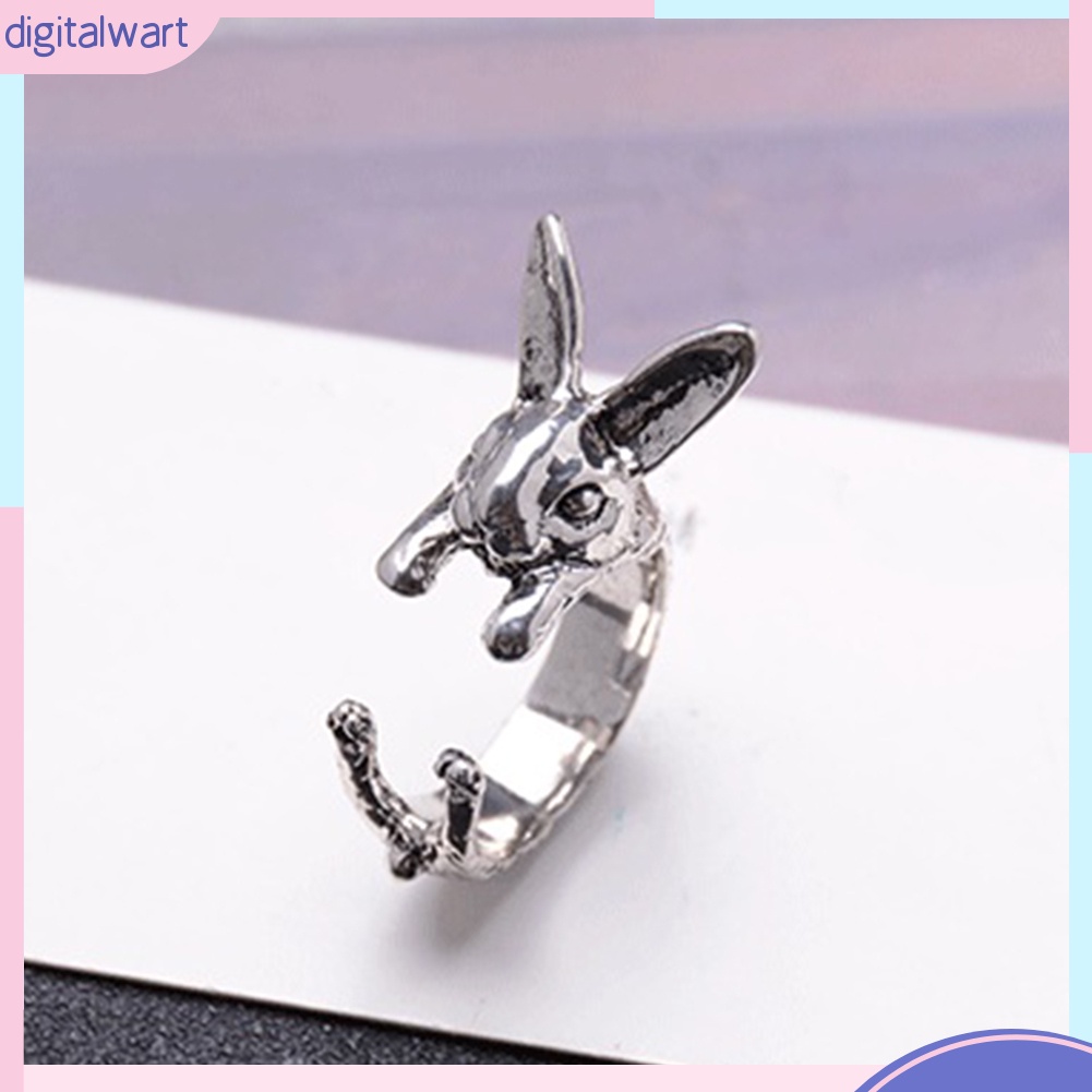 Nhẫn đeo khớp ngón tay kiểu cổ điển họa tiết thỏ dễ thương bắt mắt