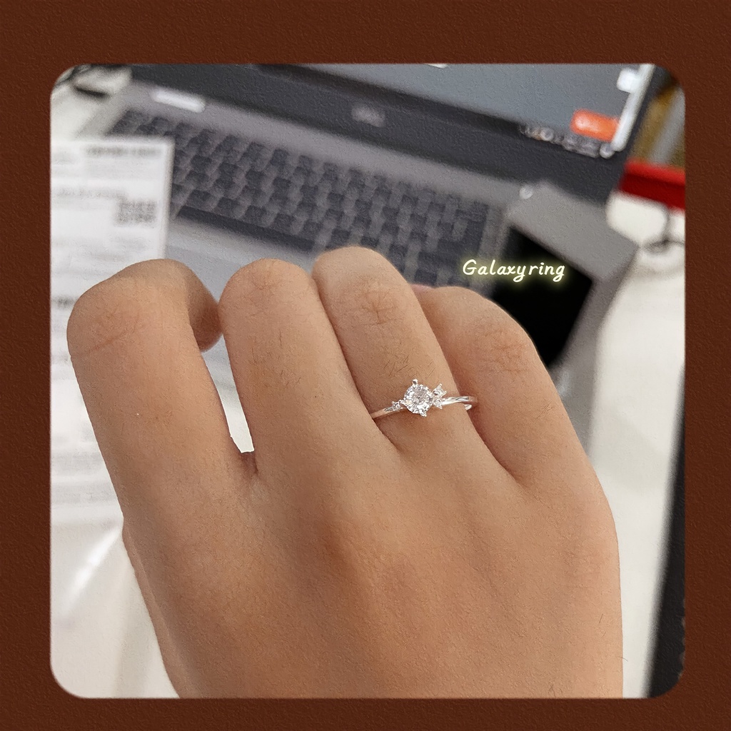 Nhẫn bạc nữ đính đá DUYSON SILVERT đơn giản cá tính Galaxy [NKX6]
