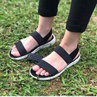Sandal Quai Chun, Đế Nhựa Thông Siêu Nhẹ, Sandal Thun Mềm Êm, Xăng Đan Nữ Hàng Xuất Xịn