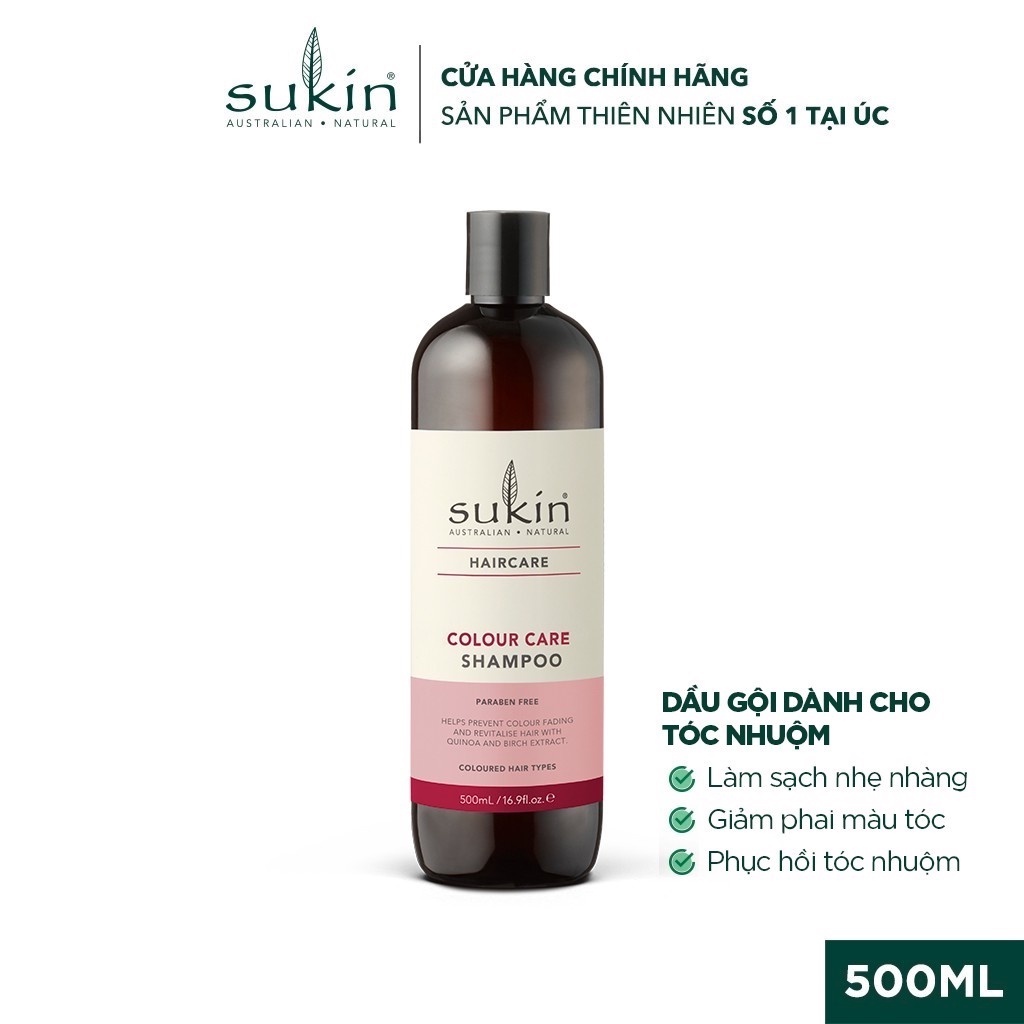 Dầu Gội Dành Cho Tóc Nhuộm Sukin Haircare Colour Care Shampoo 500ml