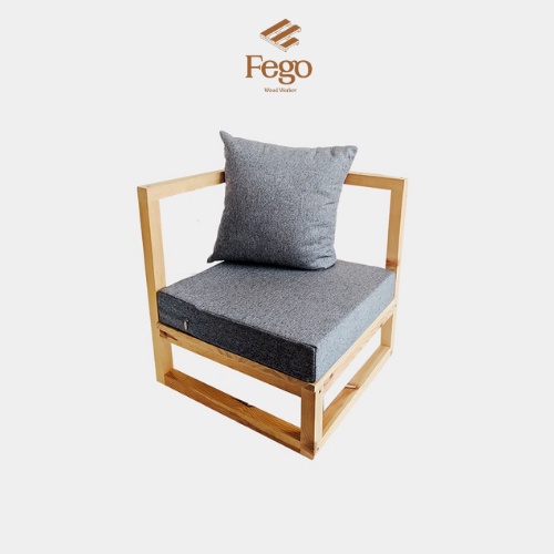 [FREESHIP HN] Ghế sofa một tay Fego kèm đệm/ Ghế ngồi ban công đơn tay vuông thư giãn