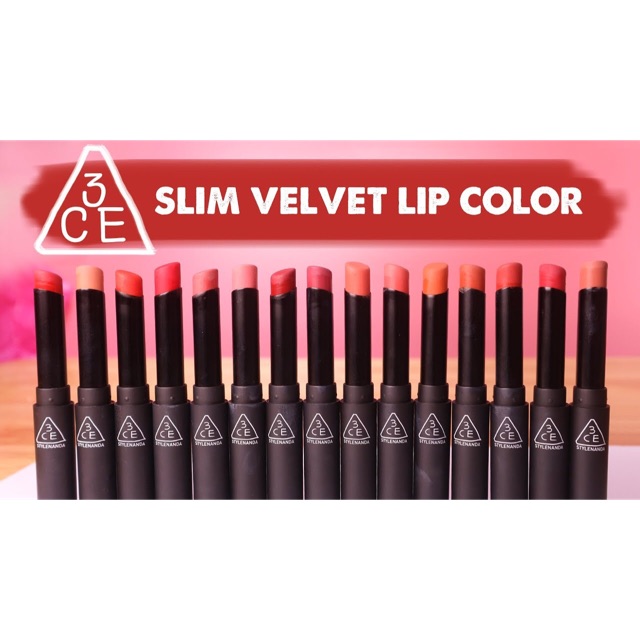 Son 3ce Slim Velvet Lip Color bản vỏ đen huyền bí