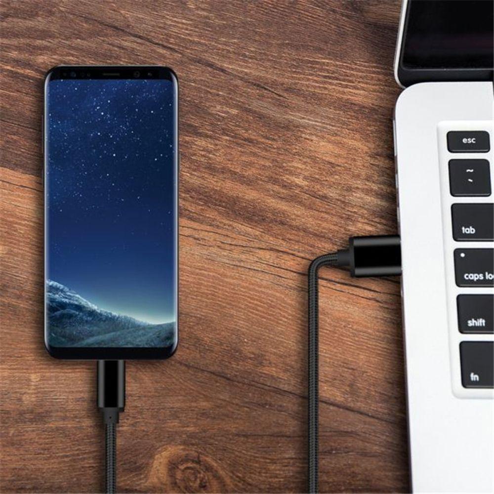 Cáp Sạc Nhanh Truyền Dữ Liệu Dây Nilon Cổng USB Cho Điện Thoại