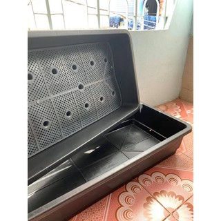 (GIÁ SỐC) Khay nhựa cỡ lớn dài 1m THÔNG MINH trồng rau sạch thông minh tiện lợi 102cm x 43cm x 16cm