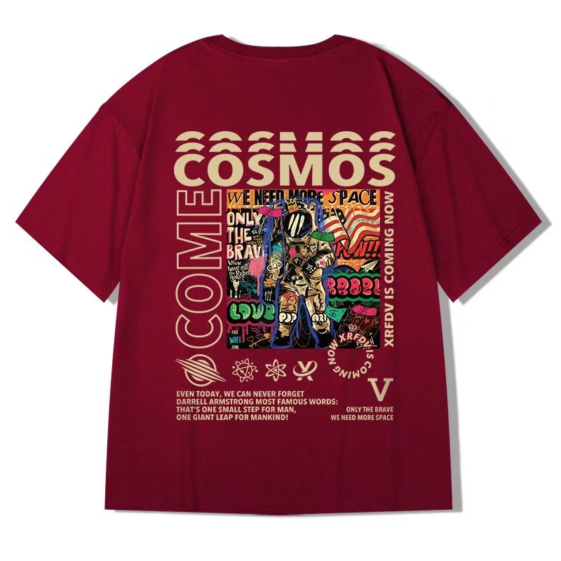 Áo Thun Nam Dáng Rộng In Chữ Phong Cách Nhật Bản Thời Trang Mùa Hè size M-8XL