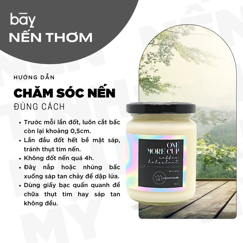 Nến thơm phòng BST Hologram [FREE SHIP] tinh dầu nhập khẩu Mỹ, an toàn tuyệt đối, thư giãn, sáp cọ mềm tự nhiên