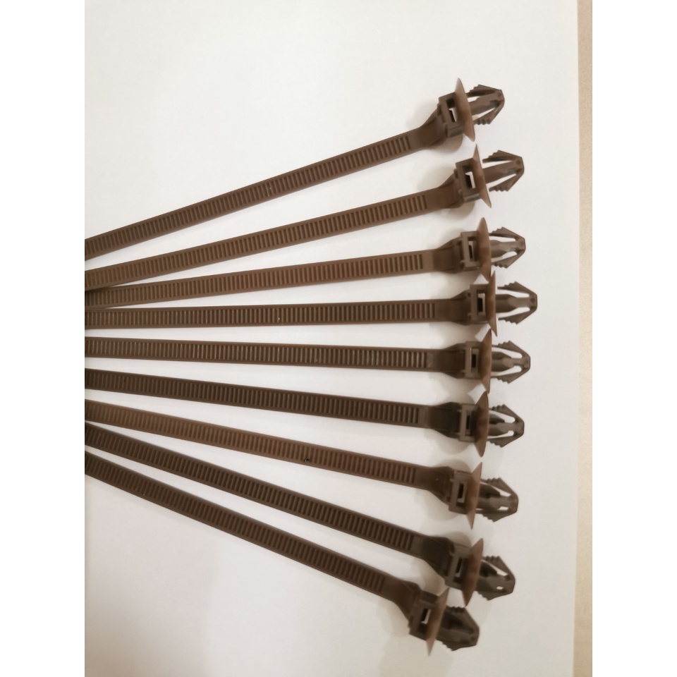 Dây rút ghim nhựa, dây thít chuyên dùng cho ô tô 10 cái . 5mm×170mm lỗ tròn 7mm có đệm chống rung