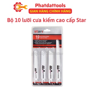 Bộ 10 lưỡi cưa kiếm cho máy cưa kiếm-gồm 3 lưỡi cưa kim loại và 7 lưỡi cưa gỗ