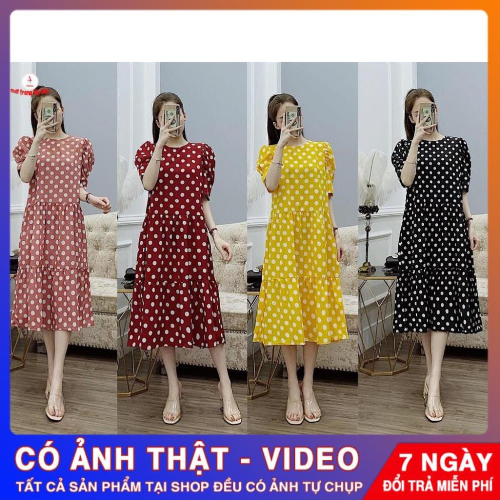 Váy Bầu Đẹp Chấm Bi ( ảnh thật) (shop Tatoco)