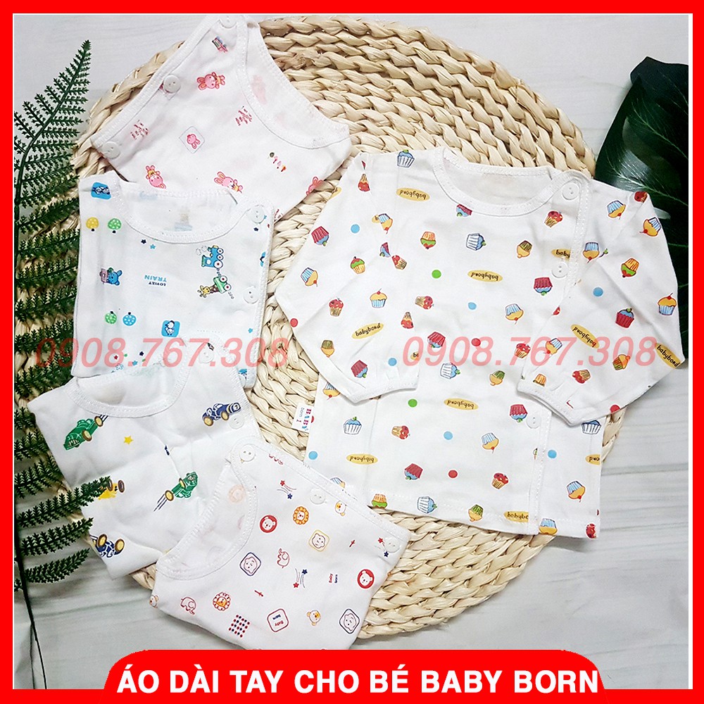 Áo Dài Tay Cho Bé Sơ Sinh Baby Born In Họa Tiết