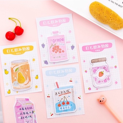 &lt;Ảnh Thật Shop Chụp&gt; Sticker Giấy Note Hình Nước Giải Khát Dán Trang Trí Sổ Tay Nhật Ký Điện Thoại Đáng Yêu T707