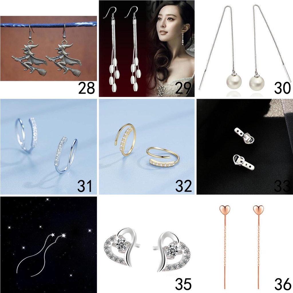 Hoa tai mạ bạc 925 Ed005 phong cách Hàn Quốc