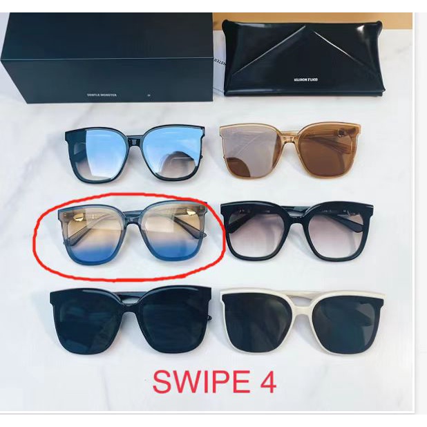 Kính Mát Gọng Vuông Màu Đen SWIPE 4 01 -